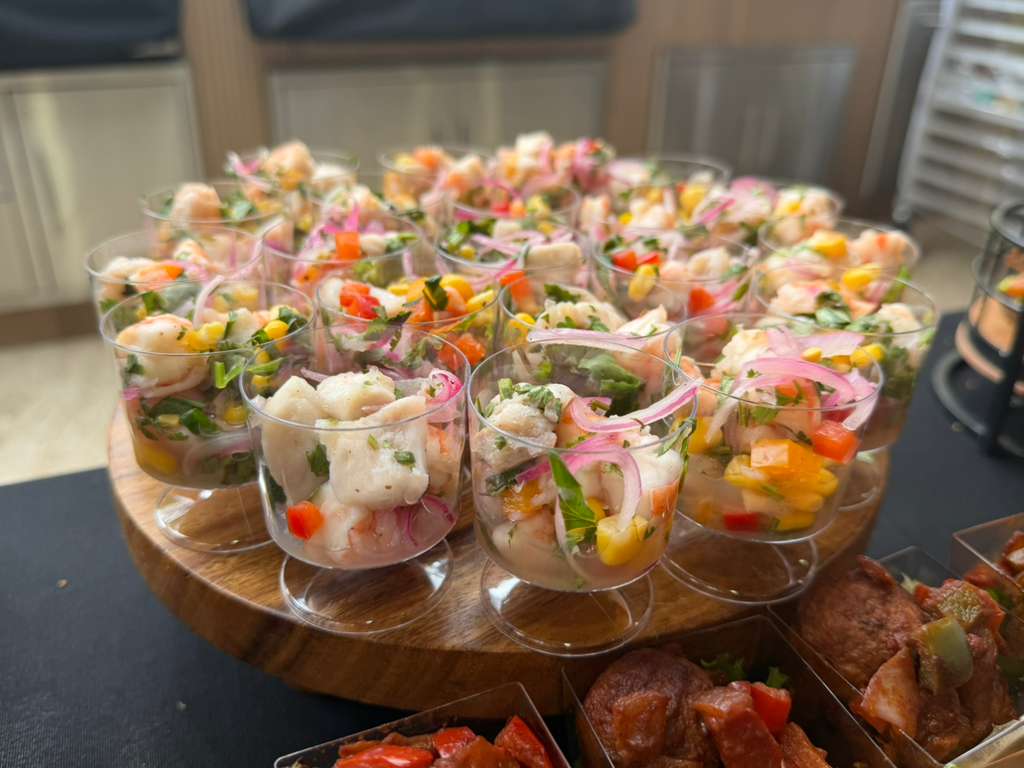 Ceviche & canapés — La Peregrina Miami catering